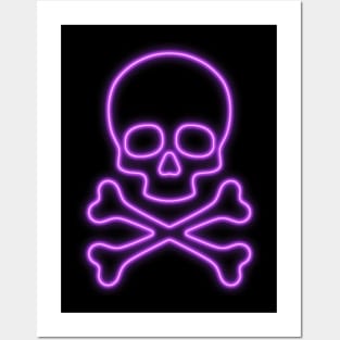 Neon Skull Posters and Art